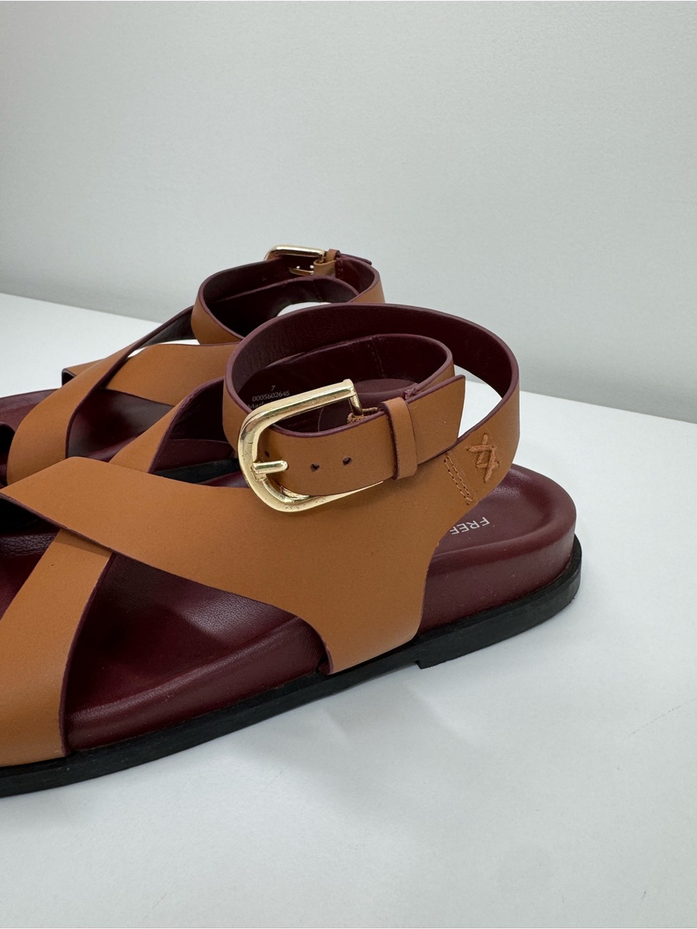 Free People Anya Criss Cross Footbed Sandals Women’s Size 7 Boho Summer Festival - Picture 7 of 14